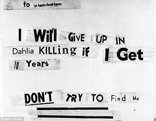 Black Dahlia murder note