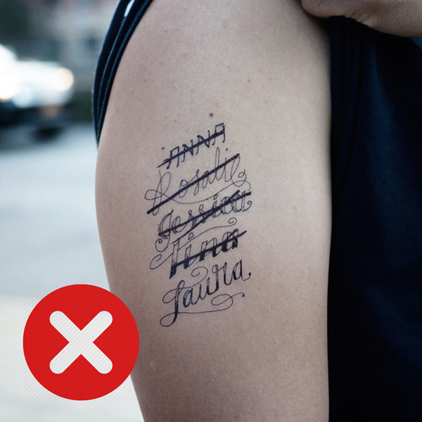 Tattoos to Avoid: Lover's Name Tattoo